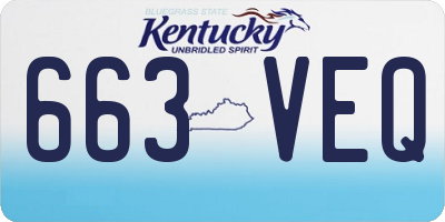 KY license plate 663VEQ