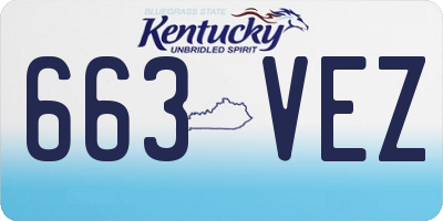 KY license plate 663VEZ