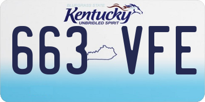 KY license plate 663VFE