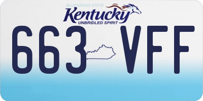KY license plate 663VFF