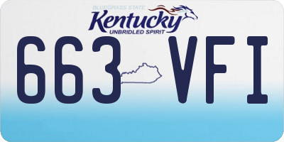 KY license plate 663VFI