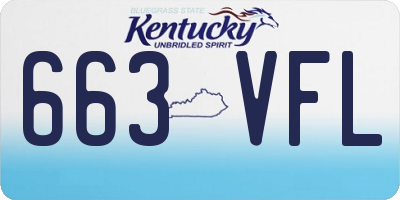 KY license plate 663VFL