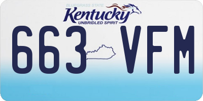 KY license plate 663VFM