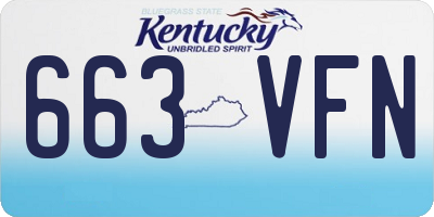 KY license plate 663VFN