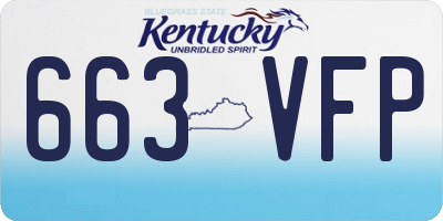 KY license plate 663VFP