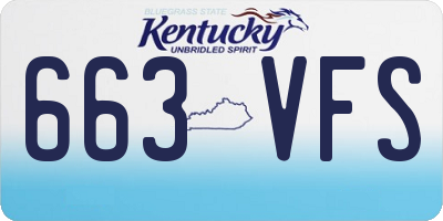 KY license plate 663VFS