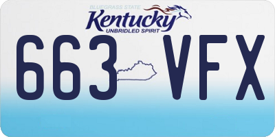 KY license plate 663VFX