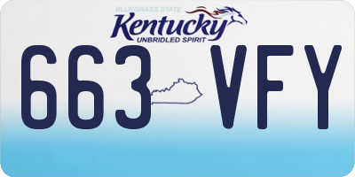 KY license plate 663VFY