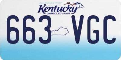 KY license plate 663VGC