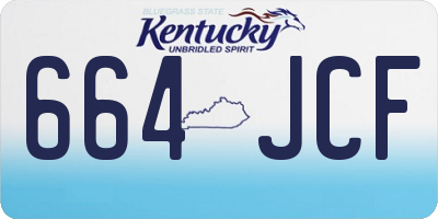 KY license plate 664JCF