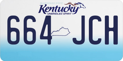 KY license plate 664JCH