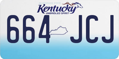 KY license plate 664JCJ