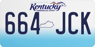 KY license plate 664JCK