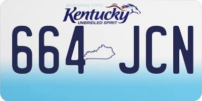 KY license plate 664JCN