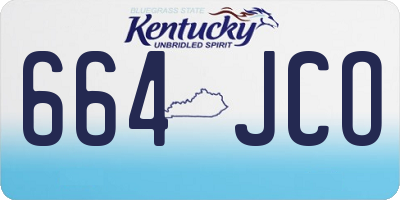 KY license plate 664JCO