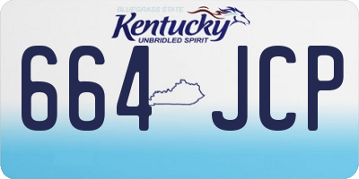 KY license plate 664JCP