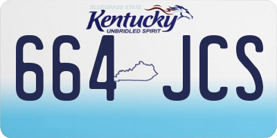KY license plate 664JCS