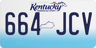 KY license plate 664JCV