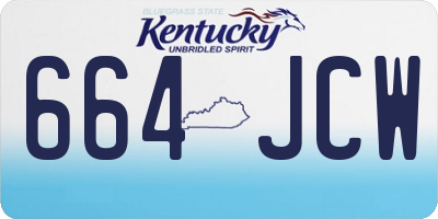 KY license plate 664JCW