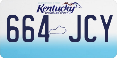 KY license plate 664JCY