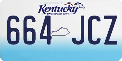 KY license plate 664JCZ