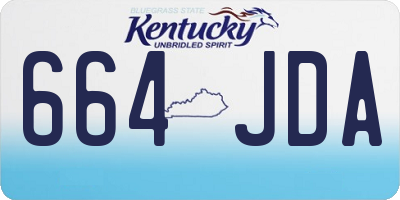 KY license plate 664JDA