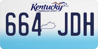KY license plate 664JDH