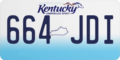 KY license plate 664JDI