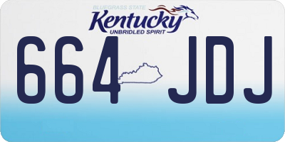 KY license plate 664JDJ