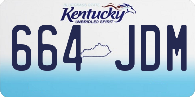 KY license plate 664JDM