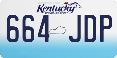 KY license plate 664JDP