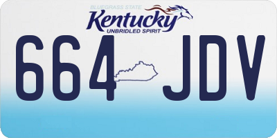 KY license plate 664JDV
