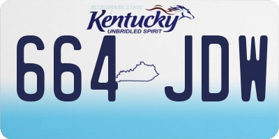 KY license plate 664JDW