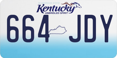 KY license plate 664JDY