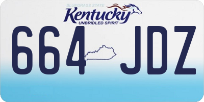 KY license plate 664JDZ