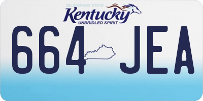 KY license plate 664JEA