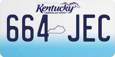 KY license plate 664JEC