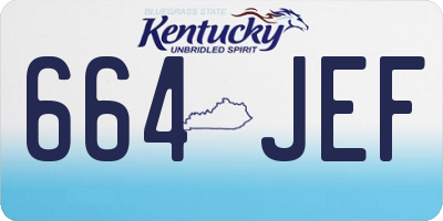 KY license plate 664JEF
