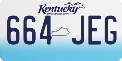 KY license plate 664JEG