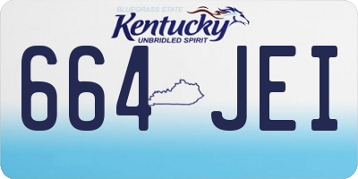 KY license plate 664JEI
