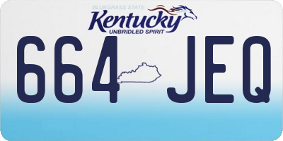 KY license plate 664JEQ