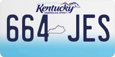 KY license plate 664JES