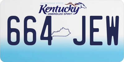 KY license plate 664JEW