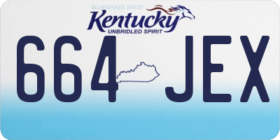 KY license plate 664JEX