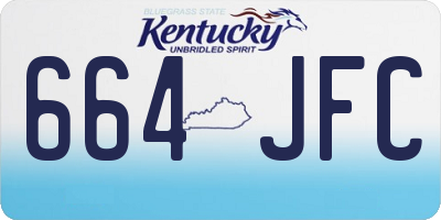 KY license plate 664JFC