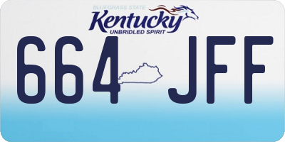 KY license plate 664JFF