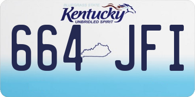 KY license plate 664JFI