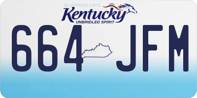 KY license plate 664JFM