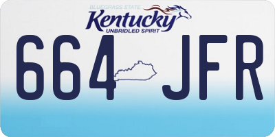 KY license plate 664JFR