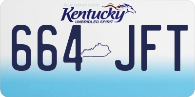 KY license plate 664JFT